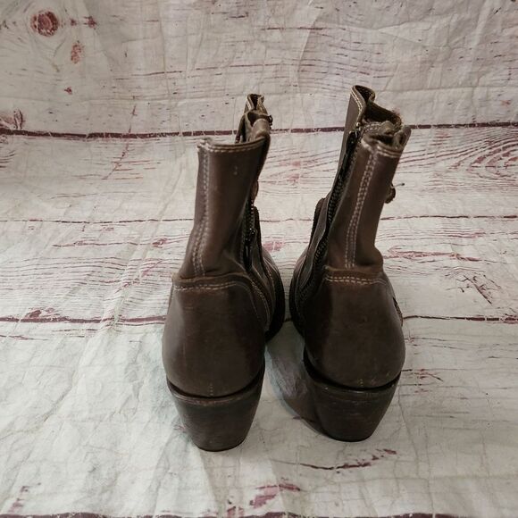 Freebird by Steven South Leather Double Zipper Ankle Boots Size 6 - Picture 2 of 7
